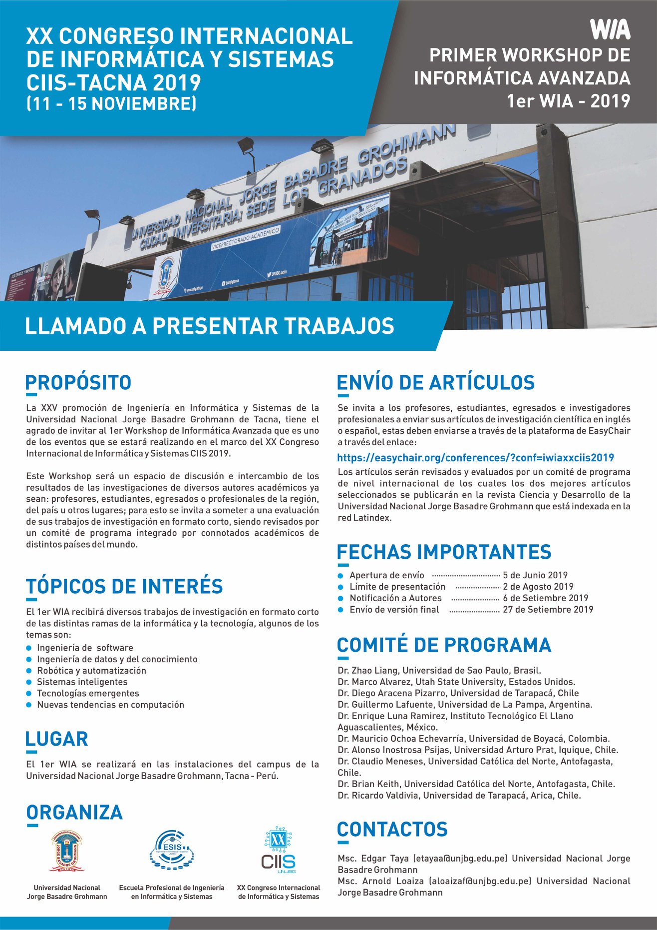Flyer de concursos (call for posters)