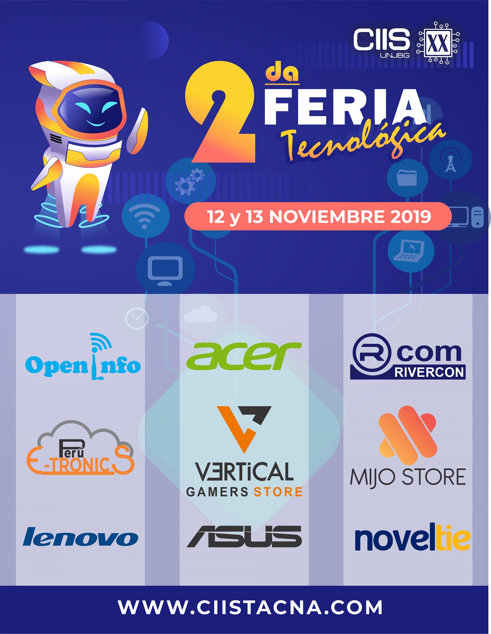 Flyer de feria tecnológica