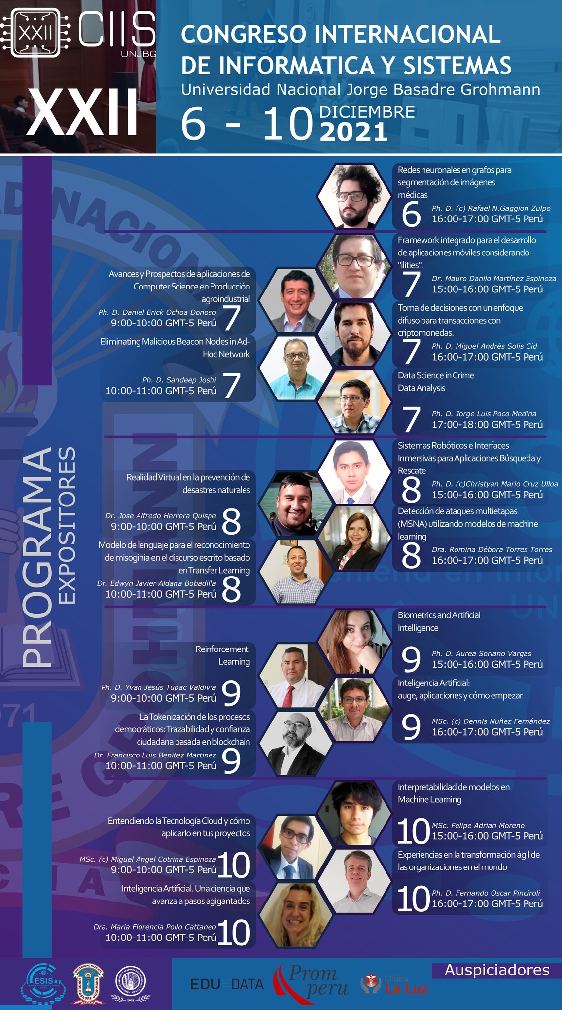 Cronograma de ponencias