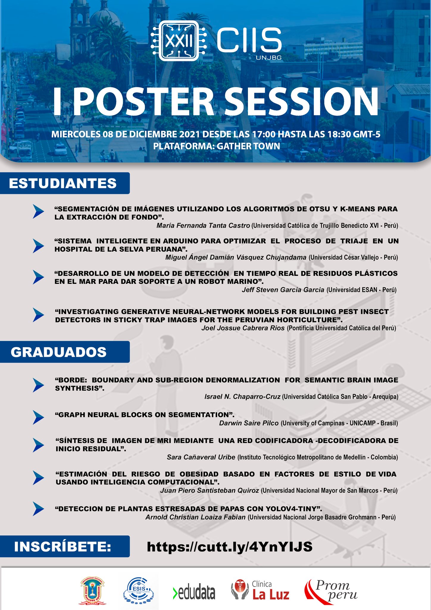 Flyer de primer poster session